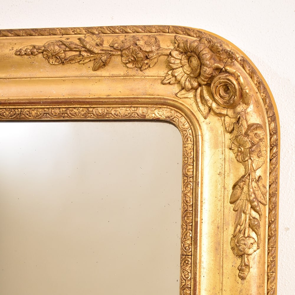 a1SP140 antique gilded mirror arch mirror antique louis philippe mirror 19th.jpg